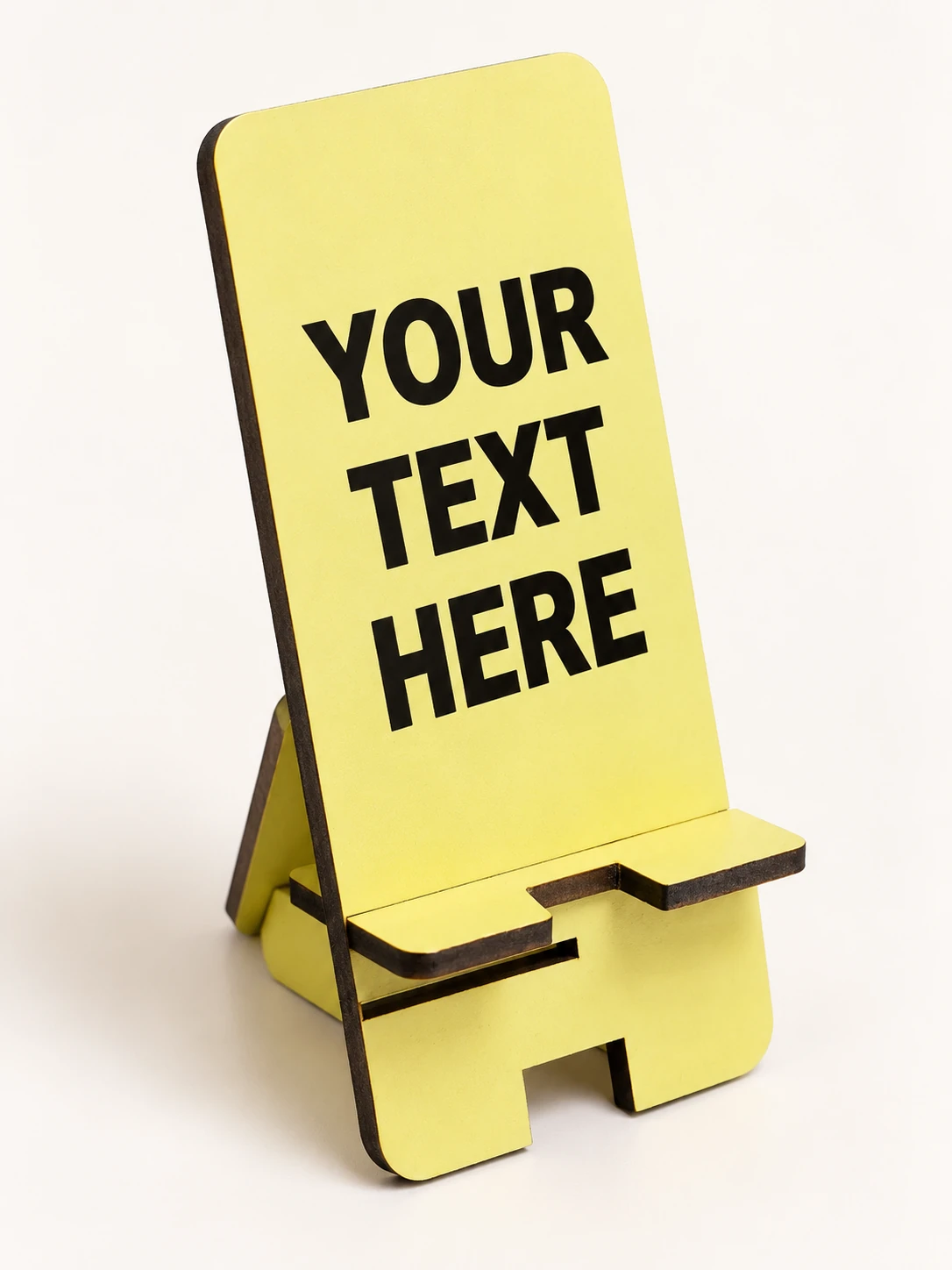 Yellow MDF Mobile Stand - view 4